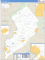 Warren County, NJ Zip Code Wall Map