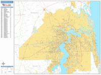 Jacksonville Wall Map Zip Code