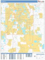 Orlando Wall Map Zip Code