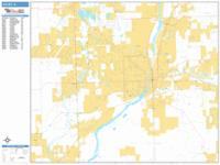 Joliet Wall Map Zip Code