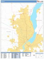 Peoria Wall Map Zip Code