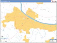 Jefferson City Wall Map Zip Code