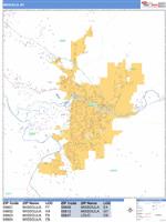 Missoula Wall Map Zip Code