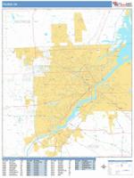 Toledo Wall Map Zip Code