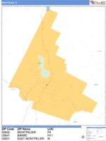 Montpelier Wall Map Zip Code