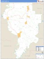 Clarke County, AL Wall Map Zip Code