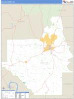 Dallas County, AL Wall Map Zip Code