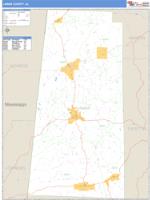 Lamar County, AL Wall Map Zip Code