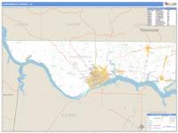 Lauderdale County, AL Wall Map Zip Code