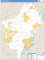 St. Clair County, AL Wall Map