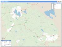 Plumas County, CA Wall Map Zip Code