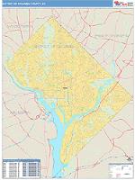 District of Columbia County, DC Wall Map