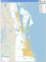 Brevard County, FL Wall Map Zip Code