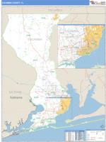 Escambia County, FL Wall Map Zip Code