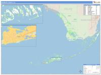 Monroe County, FL Wall Map