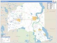 Putnam County, FL Wall Map Zip Code