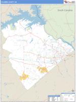 Columbia County, GA Wall Map Zip Code