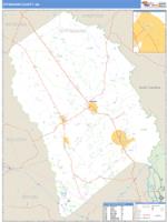 Effingham County, GA Wall Map Zip Code