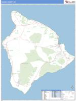 Hawaii County, HI Wall Map