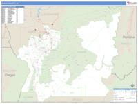 Idaho County, ID Wall Map Zip Code