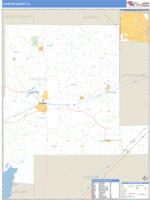 Fayette County, IL Wall Map Zip Code