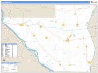 Pike County, IL Wall Map Zip Code