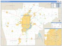 Sangamon County, IL Wall Map Zip Code