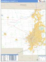 Winnebago County, IL Wall Map