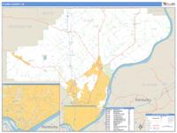 Clark County, IN Wall Map Zip Code