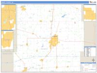 Henry County, IN Wall Map Zip Code