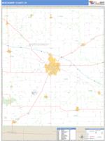 Montgomery County, IN Wall Map Zip Code