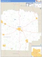 Washington County, IN Wall Map Zip Code