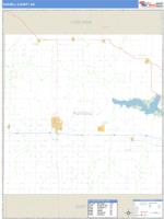 Russell County, KS Wall Map Zip Code