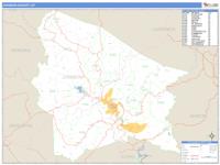 Johnson County, KY Wall Map Zip Code