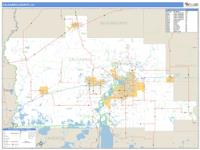 Calcasieu County, LA Wall Map Zip Code