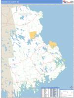 Washington County, ME Wall Map Zip Code