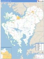 Dorchester County, MD Wall Map Zip Code