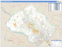 Montgomery County, MD Wall Map Zip Code