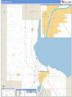 Bay County, MI Wall Map Zip Code