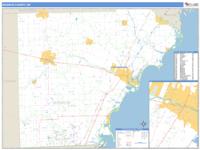 Monroe County, MI Wall Map Zip Code