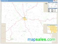 Dent County, MO Wall Map Zip Code