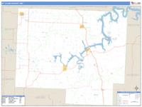 St. Clair County, MO Wall Map Zip Code