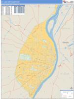 St. Louis City County, MO Wall Map