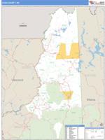 Coos County, NH Wall Map Zip Code