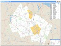 Merrimack County, NH Wall Map Zip Code