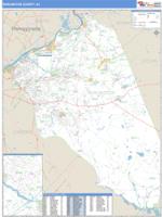 Burlington County, NJ Wall Map Zip Code