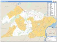 Union County, NJ Wall Map Zip Code