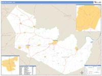 Martin County, NC Wall Map Zip Code