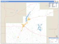 Atoka County, OK Wall Map