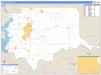 Bryan County, OK Wall Map